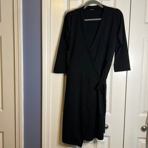 Old Navy Black Wrap Dress Women’s Size M